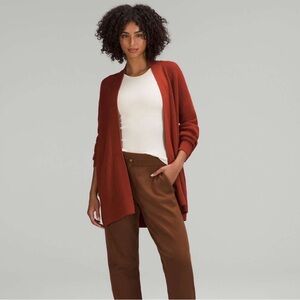 Lululemon Merino Wool-Blend Ribbed Long Wrap Sweater